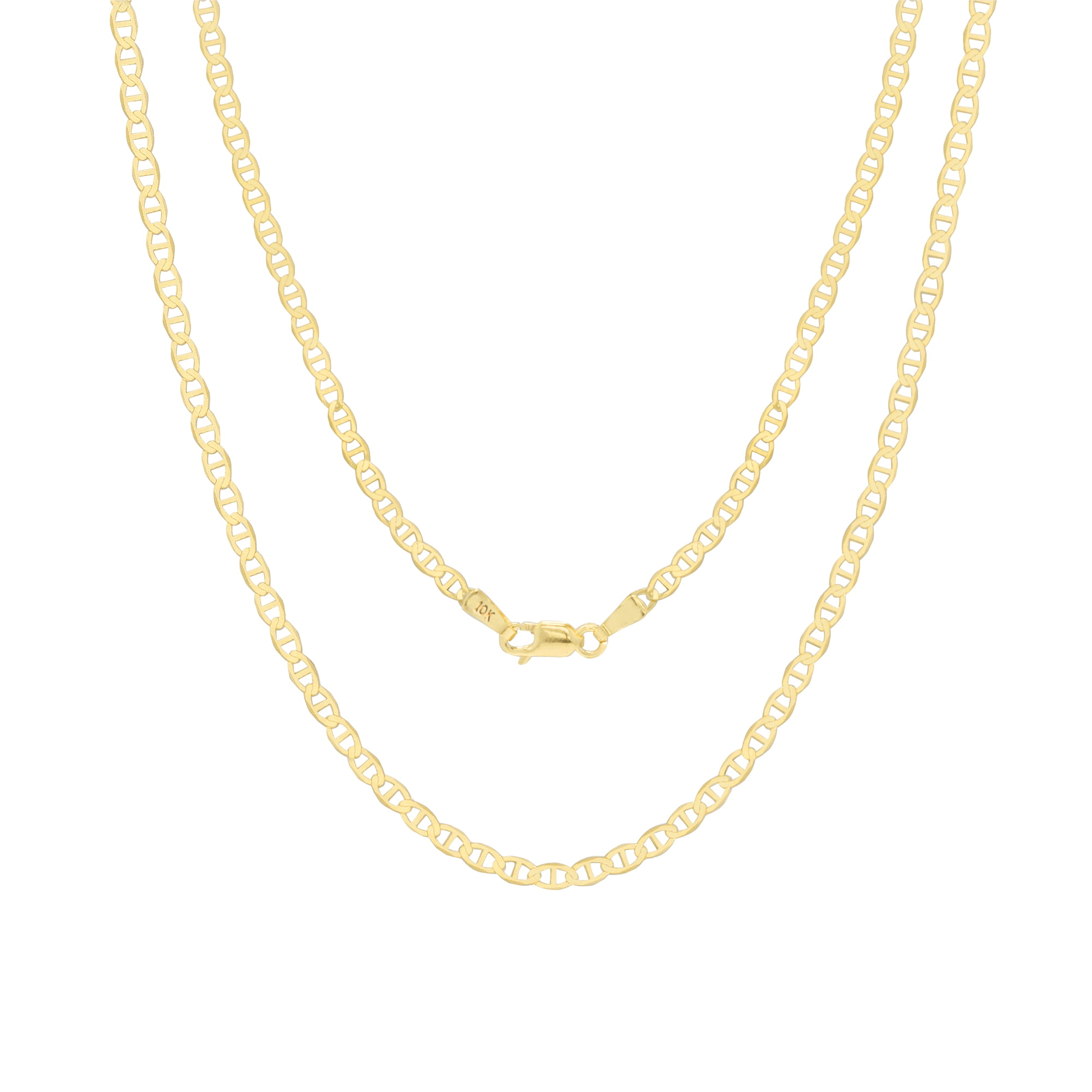 14K Yellow Gold 1.5mm Anchor Link Chain Necklace 