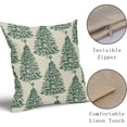 thumbnail image 4 of Forest Green Christmas Pillow Covers 20x20 Set of 2 Xmas Tree Star Rustic Holiday Print Decorative Outdoor Pillowcases Farmhouse Vintage Winter Decorations Throw Cushion Case Decor for Couch Sofa Bed, 4 of 6