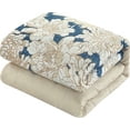 thumbnail image 4 of Lanco Health Floral Love, 7 Piece Comforter Set, Beige/Blue, Queen, Fill Polyester, 4 of 6