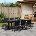 thumbnail image 1 of vidaXL 11 Piece Garden Dining Set Black Textilene, 1 of 5
