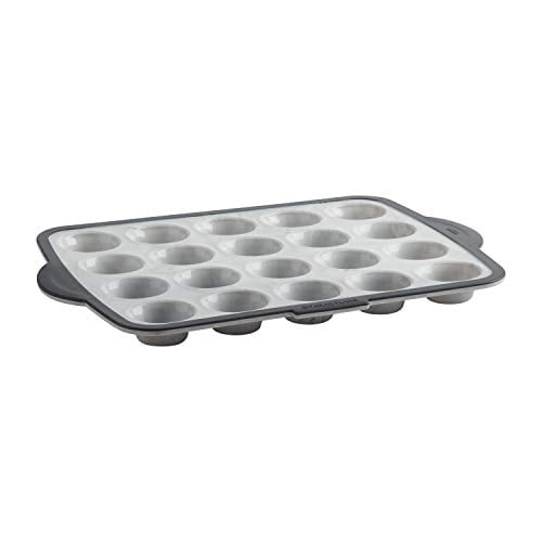 Trudeau Structure Silicone Pro Mini Muffin Pan 20 count Marble White