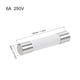 thumbnail image 2 of Fusible de cartucho automotriz 6A 250V 5x25mm de acción rápida reemplazo para amplificador de alarma de audio de estéreo de automóvil 10 piezas, 2 of 5