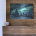 thumbnail image 5 of Luxe Metal Art 'Northern Lights In Winter Forest 2' by Luxe Portfolio, Metal Wall Art, 16"x12", 5 of 9