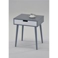 thumbnail image 1 of 1377-E Table de Nuit - Gris & Blanc, 22 x 16 x 19 Po., 1 of 1