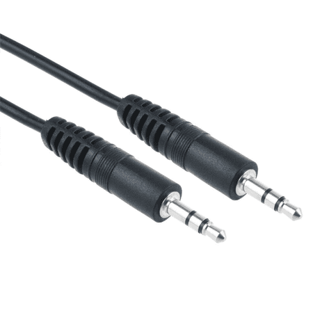 Onerbl Double Ended 4 Pole 3.5mm 3.5 Male Jack to Male Jack AV Lead Cable 3 Black Rings
