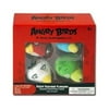 angry birds flingers 2 inch soft pencil topper 4pack red bird, yellow bird, black bird green pig