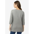 thumbnail image 2 of Woman Within Plus Size Perfect Three-Quarter Sleeve Boatneck Tee, 2 of 6