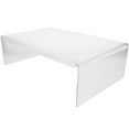 thumbnail image 1 of LNGOOR Clear Acrylic Monitor Stand Transparent Monitor Riser Stand for Computer Laptop, 1 of 6