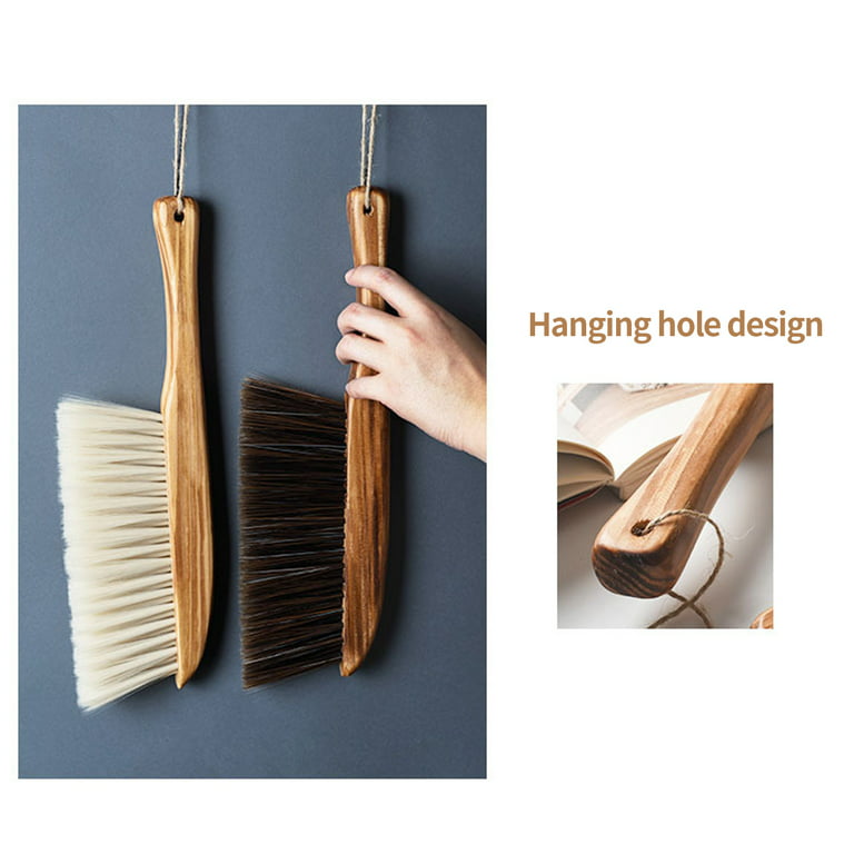  Hand Broom Cleaning Brushes-Soft Bristles Dusting Brush for  Cleaning Car/Bed/Couch/Draft/Garden/Furniture/Clothes,Wooden Handle :  Health & Household