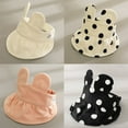 thumbnail image 3 of Baby Rabbit Ear Shape Visor Hat Empty Top Hat Sun Protection Hat Kids Summer Empty Top Smile Sun Hat Wide and Big Brim Cute Ears Toddler Beach Hat for 1-4 Years, 3 of 3