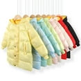 thumbnail image 3 of Godderr Kids Toddler Girls Boys Winter Coat Thicken Warm Jackets Baby Mid-Length Hooded Snow Outwear Coat Baby Thicken Warm Down Coat Winter Outerwears for 3-10 Years, 3 of 6