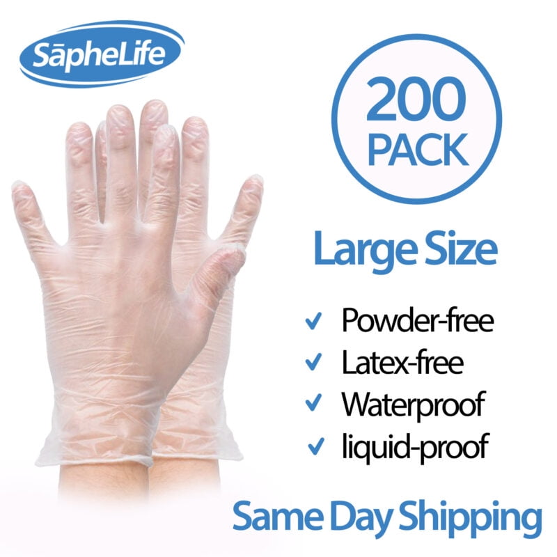 Non-Sterile L Details about / 500 x Clear Transparent Poly Gloves Powder Free Non Latex