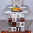 thumbnail image 4 of Chemin de Table en Coton et Lin Long Chemin de Mariage 13x108 Pouces Élan de Noël Arbre de Noël Flocon de Neige et Ours Foulard de Commode Chemin de Table Décorations Rustiques Lignes de Table, 4 of 8