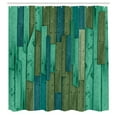 thumbnail image 2 of Ambesonne Rustic Shower Curtain, Barn House Door Print Farm, 69"Wx70"L, Fern Green, 2 of 4
