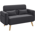 thumbnail image 5 of Yaheetech 46'' W Modern 2 Seater Sofa Couch with Solid Wood Legs, Dark Gray, 5 of 10