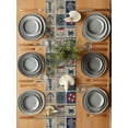 thumbnail image 6 of Summer Nautical Table Runner, Blue Anchor Rudder Crab Whale Patchwork Linen Cotton Linen Kitchen Table Decoration Washable Dining Tabletop Runners for Home Party Decor 16x72 Inches, 6 of 9