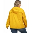 thumbnail image 4 of adviicd Plus Size Womens Rain Jacket with Hood Waterproof Raincoats Lightweight Packable Outdoor Trench Coat Yellow, 3XL, 4 of 6