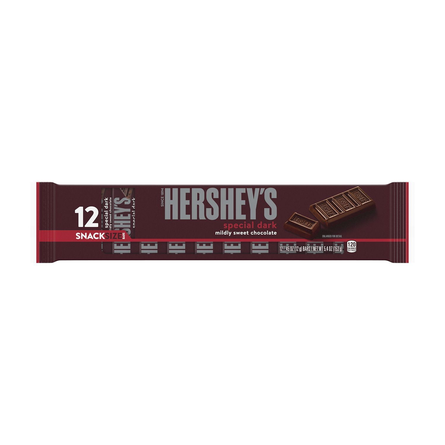 Hershey's, Special Dark Mildly Sweet Dark Chocolate Candy, 5.4 oz 12 Pack