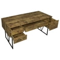 thumbnail image 3 of Analiese 63-inch 4-drawer Writing Desk Rustic Nutmeg, 3 of 13