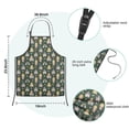 thumbnail image 7 of Dark Green Princess Castle Pattern Kids Aprons for Girls and Boys,Adjustable Neck Strap Toddler Aprons for Kids Cooking Baking, 7 of 7