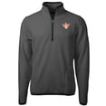 thumbnail image 2 of Men's Cutter & Buck  Gray Texas Longhorns Vault Cascade Eco Sherpa Fleece Quarter-Zip Pullover Jacket, 2 of 3