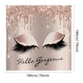 thumbnail image 5 of iMucci Hello Gorgeous Glitter Eyelash Shower Curtain, Rose Gold Drips Art Background, 70 x 70 inch Bathtub Shower Curtains Waterproof Fabric with 12 Hooks, 5 of 5