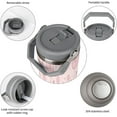 thumbnail image 2 of 30 Oz Insulated Tumblers with Flip Straw Lid Top Handle Striped Bows Pink Leakproof Reusable Vacuum Stainless Steel Travel Coffee Mug for Car, 2 of 6