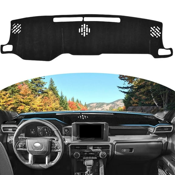 JJMY Dashboard Pad Dash Cover Mat Non-Slip Carpet Protect For 2024-2025 Toyota Tacoma , 1 Pack