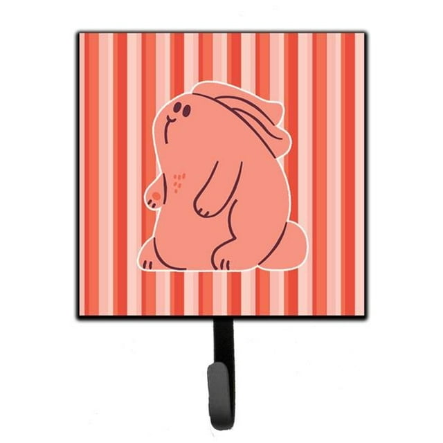 Carolines Treasures BB7080SH4 Lapin sur Laisse à Rayures Roses Ou Porte-Clés
