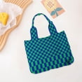 thumbnail image 4 of Tote Chic Checkerboard Simple Casual Soft Women Girlsknitted Bolso de hombro Zulema  Bolso de mujer, 4 of 8
