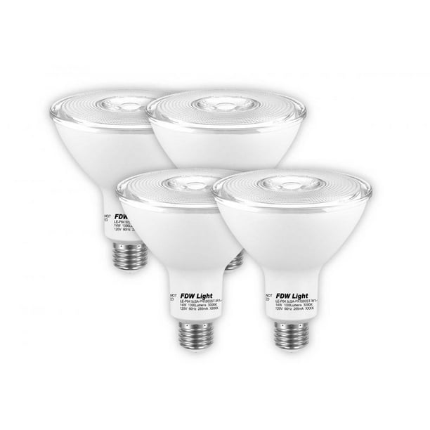 PAR38 LED Bulb Dimmable, 14.5W(100W Equiv), 3000K (Warm White), 1200 lumens, CRI 90+, Flood Bulb, UL & ENERGY STAR - Great for Living Room, Bedroom, Kitchen (4Pack) - Walmart.com