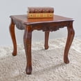 thumbnail image 3 of International Caravan Windsor Square Carved End Table in Walnut Stain, 3 of 3