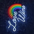 thumbnail image 2 of Handmadetneonsign Love Wins Neon Sign, Rainbow LGBT Wall Art Decor, Pride LGBT Home Wall Decor, 2 of 4