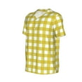 thumbnail image 2 of Balery Yellow Checkboard Baseball Jersey for Men Casual Button Down Shirts Short Sleeve Active Team Sports Uniform-Small, 2 of 9