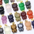 thumbnail image 2 of Colgante cristalino de la caída del collar de piedra de Hello Kitty de la piedra preciosa multi natural del precio barato al por mayor, 2 of 4
