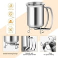 thumbnail image 4 of Yilush Fit for Stainless Steel Batter Dispenser 800ml - Reusable Food Grade Pourer for Pancakes, Waffles, Cupcakes - Easy Release Kitchen Tool, 4 of 6