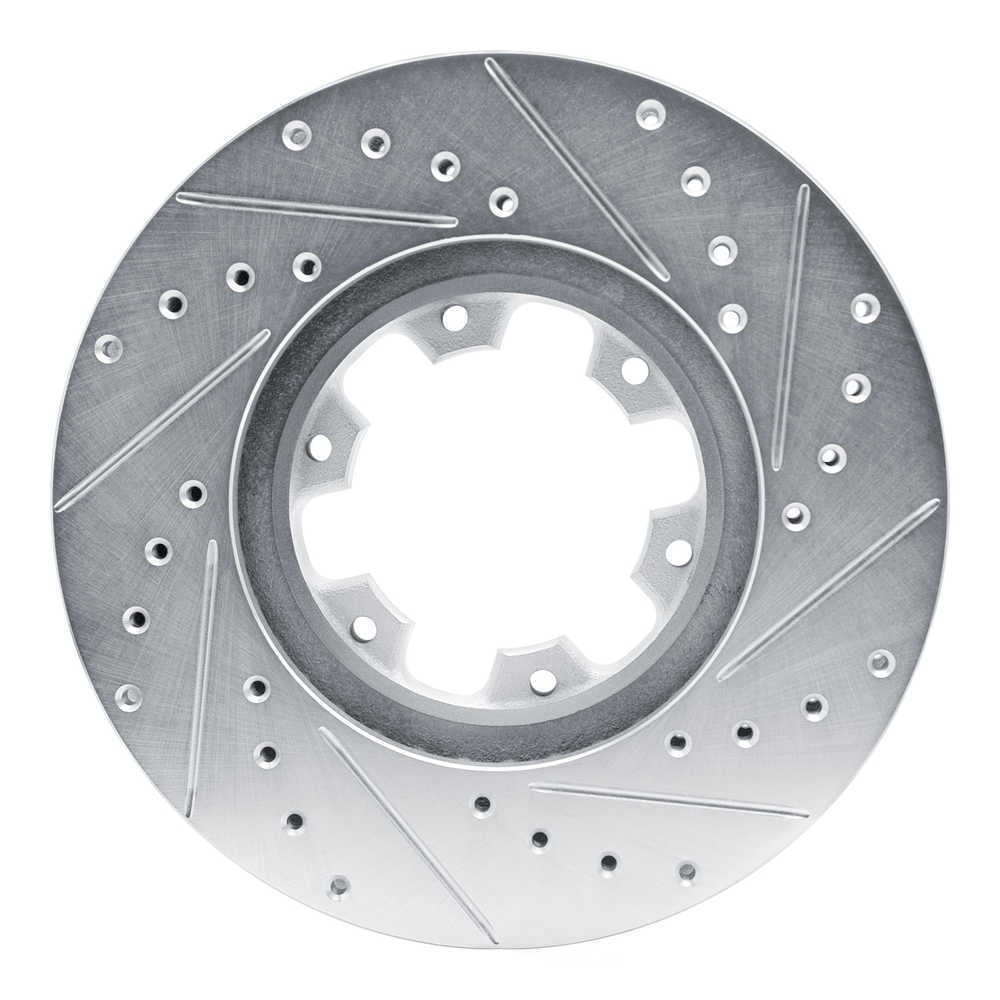 Dynamic Friction Company 631-67084L DFC Brake Rotor - Drilled And Slotted - Silver