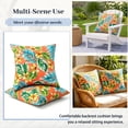 thumbnail image 6 of 18x18 Inch Outdoor Throw Pillows Set of 2, Waterproof & Fade-Resistant, Square Decorative Cushion For Patio Furniture, All Weather Outdoor Pillows (Coral Powder Flowers), 6 of 7