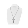 thumbnail image 2 of Mens Stainless Steel Large Crucifix Pendant Necklace with Chain (22 Inches), 2 of 4