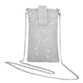 thumbnail image 1 of KAKOWELY phone chain bag All-Match Shoulder Bag Shiny Rhinestone Chain Phone Bag Small Cross Body Bag7.28"X4.33"X0.59", 1 of 5