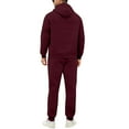 thumbnail image 4 of Nokdvo Jogging Suits 2 Piece Set for Men Long Sleeve Tracksuits with Pockets Solid Color Hoodies and Sweatpants Two Piece Sets Workout Athletic Running Training Outdoor Hooded Outfit,Wine M, 4 of 4