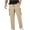 Khaki, variant on BiZtdJrK Drawstring Cargo Trousers for Men Elastic Waist Straight Leg Hiking Pants Lightweight Ripstop Camping Outdoor Pant with Multi Pockets Dark Blue M