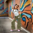 thumbnail image 2 of XIYON Girls Clothing Set Casual Summer Outfit Ribbed Short Sleeve Top And Pleated Sport Pants 2 Piece Playwear Comfy Daily Wear 9-10 Years, 2 of 7