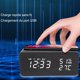 thumbnail image 2 of Reloj despertador digital, reloj despertador digital con carga inalámbrica, reloj digital LED Reloj despertador digital con temperatura/puerto de carga USB (negro), 2 of 5
