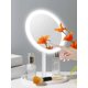 thumbnail image 5 of Espejo de maquillaje con luz LED recargable por USB, blanco y rosa, espejo de tocador con luz diurna, 3 modos de iluminación, base de almacenamiento desmontable, 5 of 5