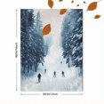 thumbnail image 3 of UXIEQU Winter Skiing Vintage Art Canvas Wall Art Print 15.75x11.81 Inches, 3 of 8