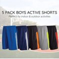 thumbnail image 6 of Essential Elements 5 Pack: Boys Youth Athletic Active Sports Gym Basketball Shorts with Pockets, 6 of 7