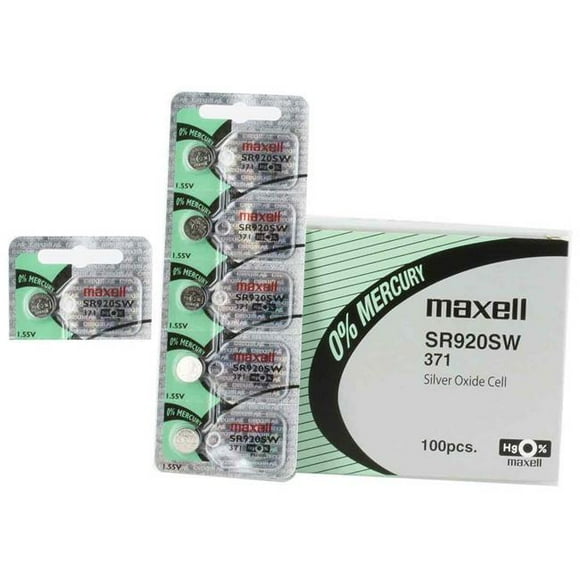 Maxell MAXELL-371 45mAh 1.55V SR920SW Silver Oxide Button Cell Battery