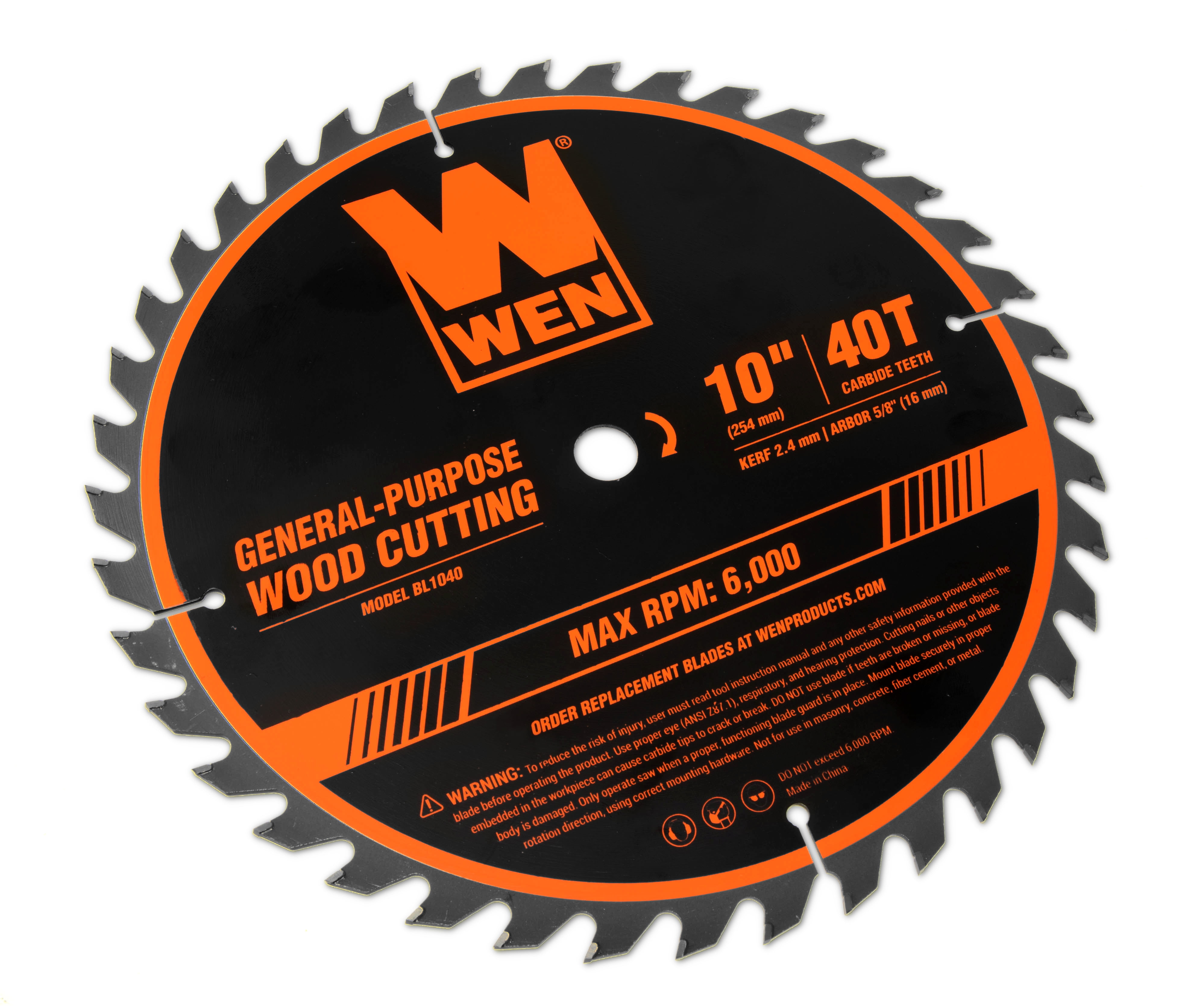 New 10" x 40 Tooth Carbide Tipped Wood Saw Blade NEIKO 10764A 