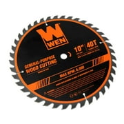 WEN 10-Inch 40-Tooth Carbide-Tipped Professional Woodworking Saw Blade for Miter Saws and Table Saws, BL1040